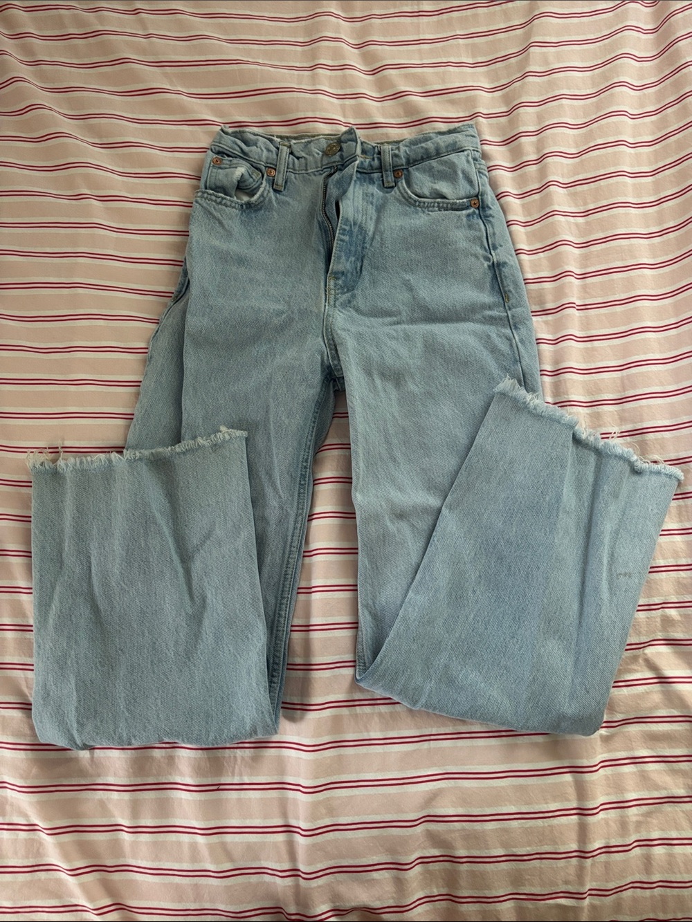 Zara Light Wash Straight Leg Jeans